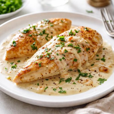 Chicken breast with creamy sauce
