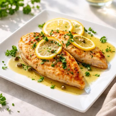 Chicken breast with lemon sauce