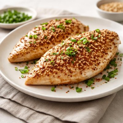 Chicken breast with sesame