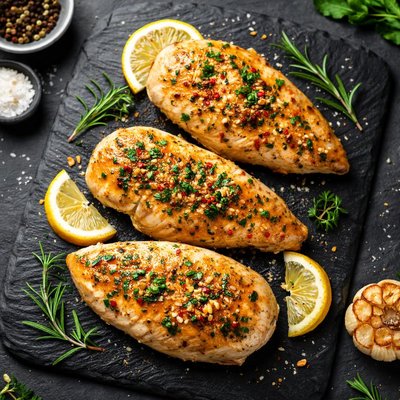 Chicken breasts baked