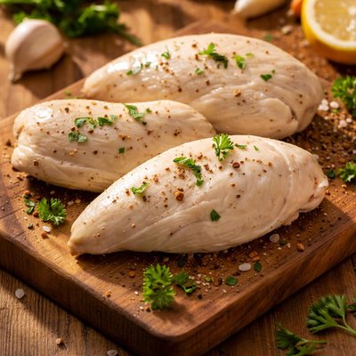 Chicken breasts boiled