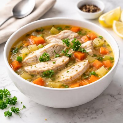 Chicken breasts soup