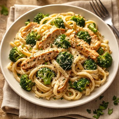 Chicken broccoli alfredo