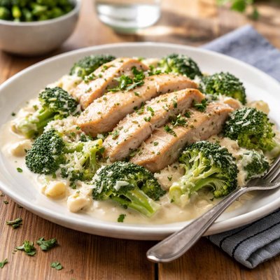Chicken broccoli alfredo keto