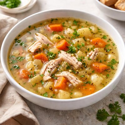 Chicken broth soup
