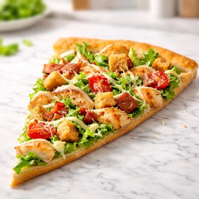 Chicken caesar salad slice
