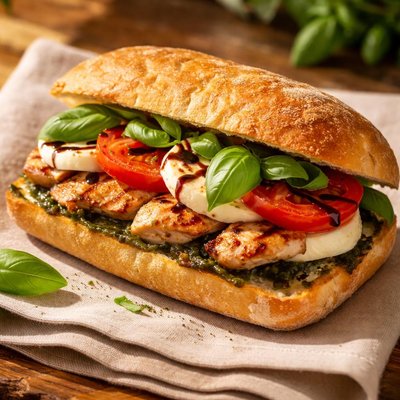 Chicken caprese sandwich