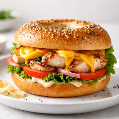 Chicken cheese bagel