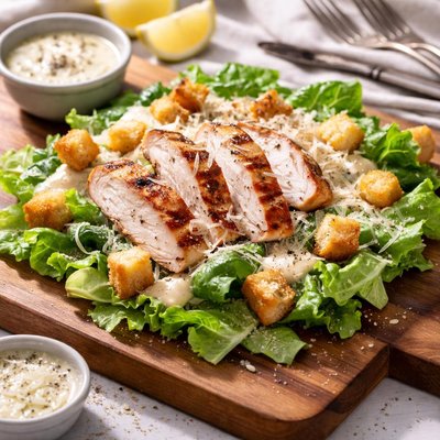 Chicken cheese ceaser dressing