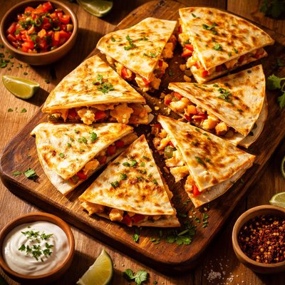Chicken cheese quesadillas