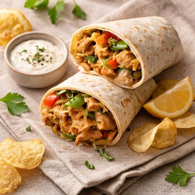 Chicken cheesesteak wrap