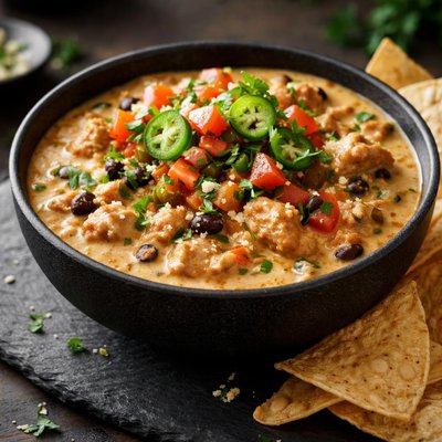 Chicken chili con queso