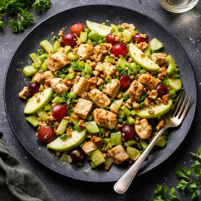 Chicken chop celery apple salad