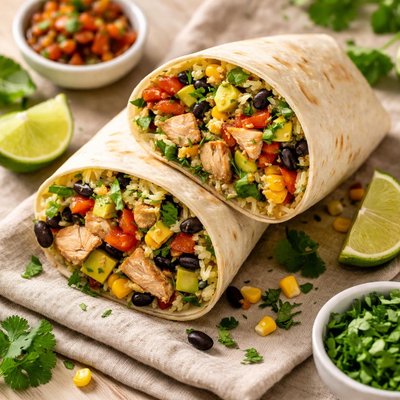 Chicken cilanto lime burrito