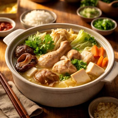 Chicken collagen hotpot