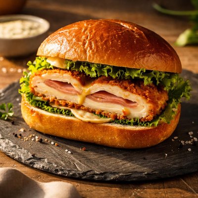 Chicken cordon bleu sandwich