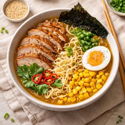 Chicken corn ramen