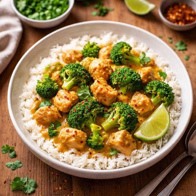 Chicken curry with broccoli