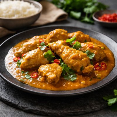 Chicken curry with chicken