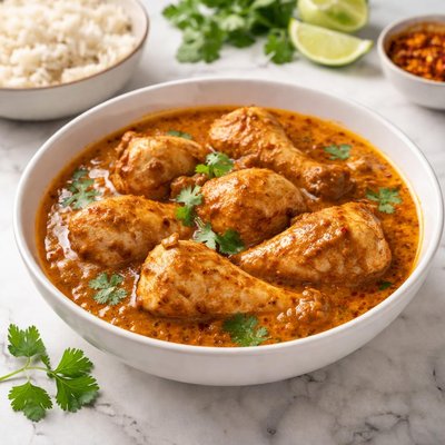 Chicken curry with chicken pieces