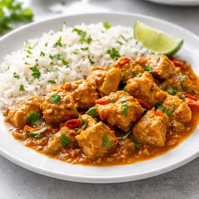 Chicken curry with rice
