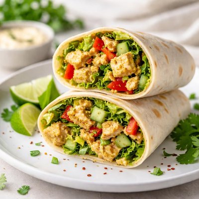 Chicken curry wrap