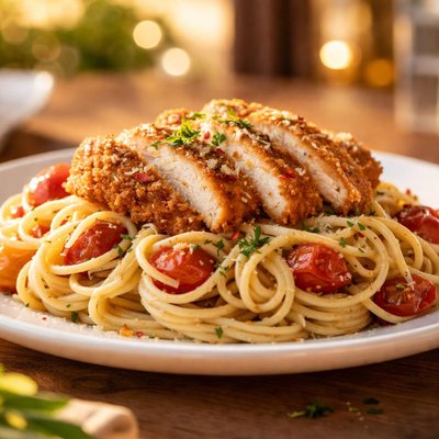 Chicken cutlet pasta
