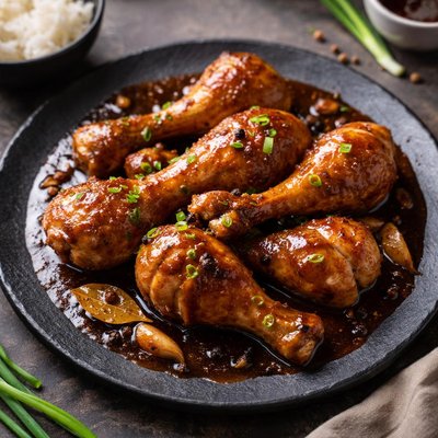 Chicken drumstick adobo