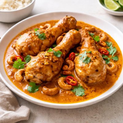 Chicken drumstick cashew nut curry