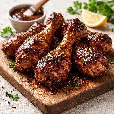 Chicken drumstick with bbq sauce