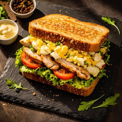 Chicken egg sandwich