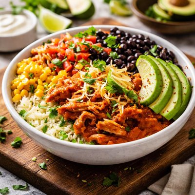 Chicken enchilada bowl