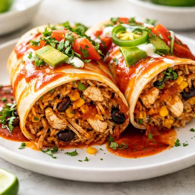 Chicken enchilada burrito