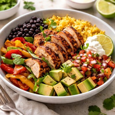 Chicken fajita bowl