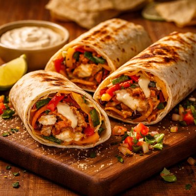 Chicken fajita rollup applebees