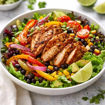 Chicken fajita salad