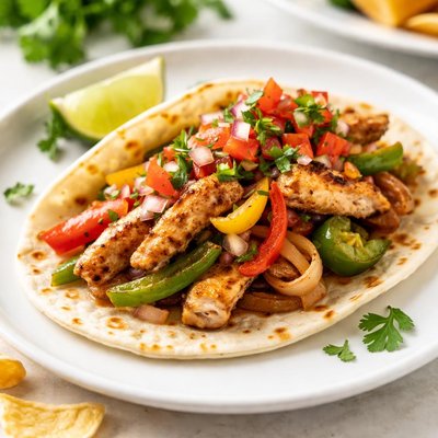 Chicken fajita taco