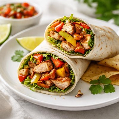 Chicken fajita wrap