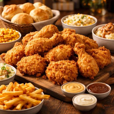 Chicken family banquet meal