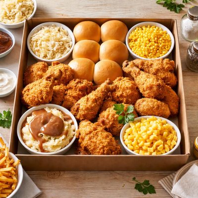 Chicken family banquet meal box