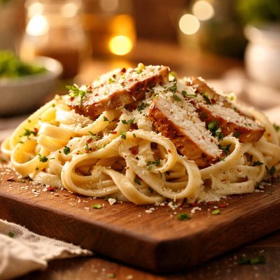 Chicken fettucine alfredo
