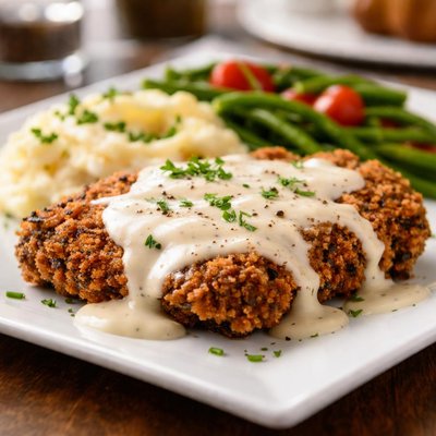 Chicken fried bison