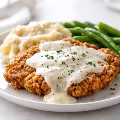 Chicken fried steak with country gravy