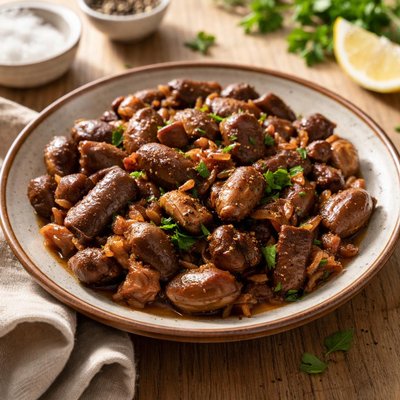 Chicken gizzards and hearts