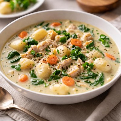 Chicken gnocchi soup