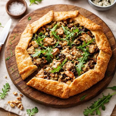 Chicken gorgonzola galette