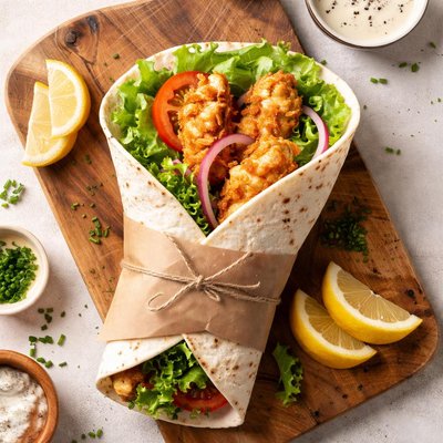Chicken goujon wrap