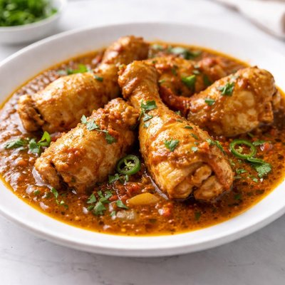 Chicken gravy with chicken