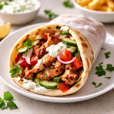 Chicken gyro wrap