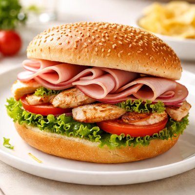 Chicken ham sandwich